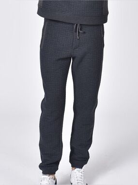 Eight X Grey Quilted Joggers XXL Comfy Stretch Athleisure Snap Pockets Luxe